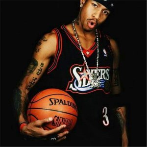 Maillot De Basket Philadelphia 76ers Allen Iverson 3 Team Mark Engrener Noir